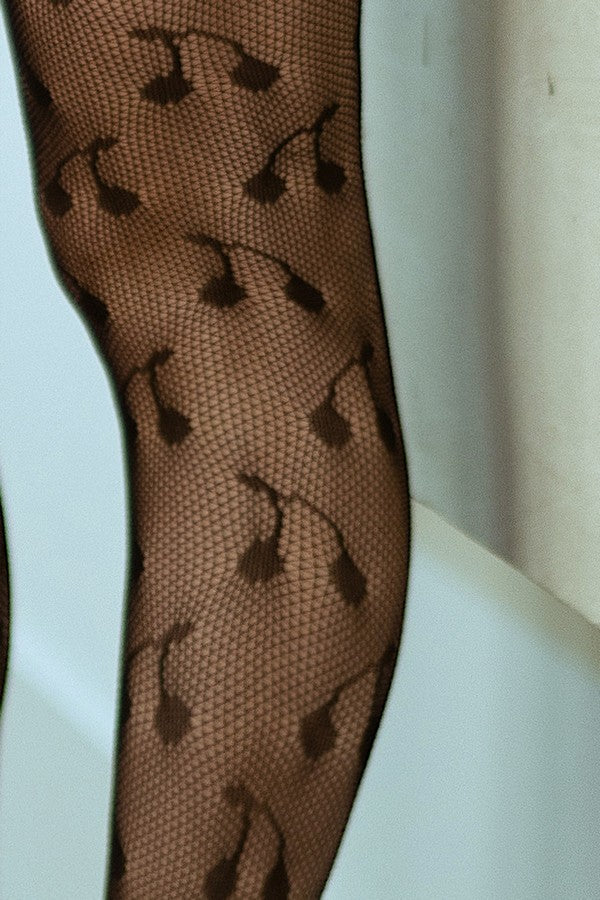 Cherry Noir Tights